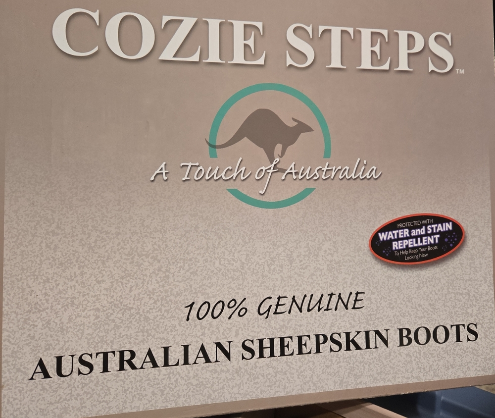 Women's Brown Cozie Steps Sheepskin Boots NWB